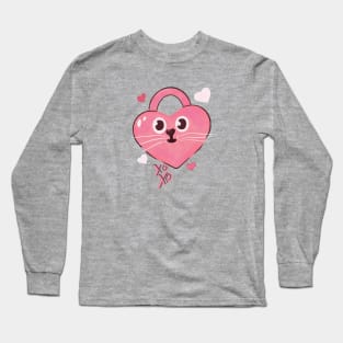 Heart Love Lock XOXO Long Sleeve T-Shirt